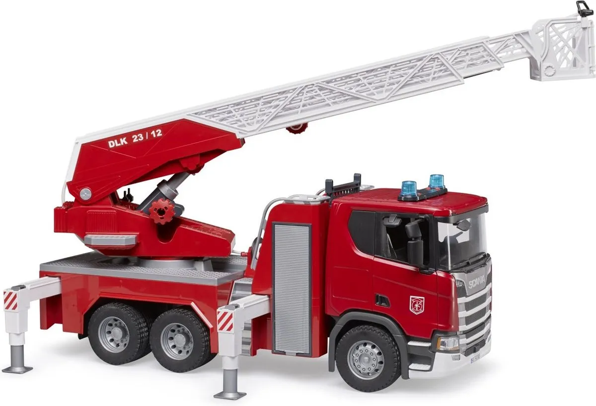 Bruder Scania Super 560R Brandweerwagen - Waterpomp Licht Geluid