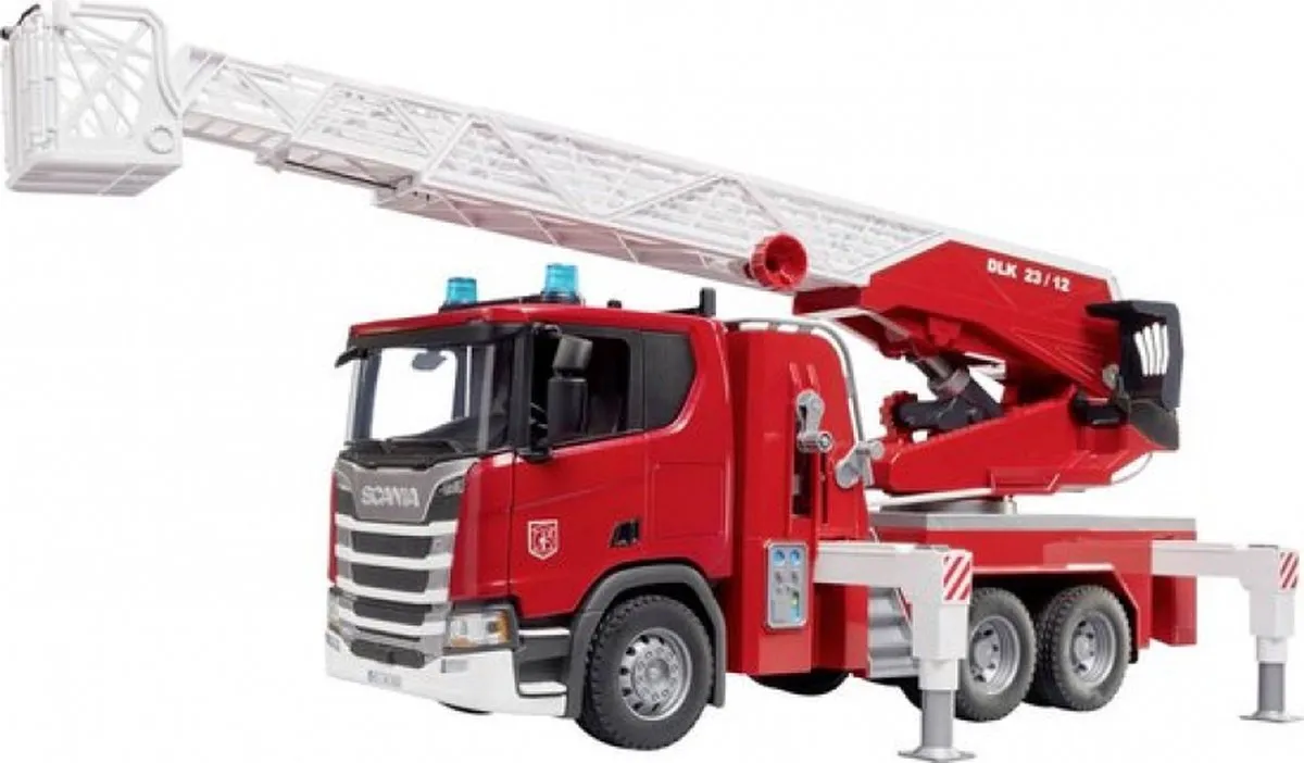 Bruder Scania Super 560R Brandweerwagen - Waterpomp Licht Geluid