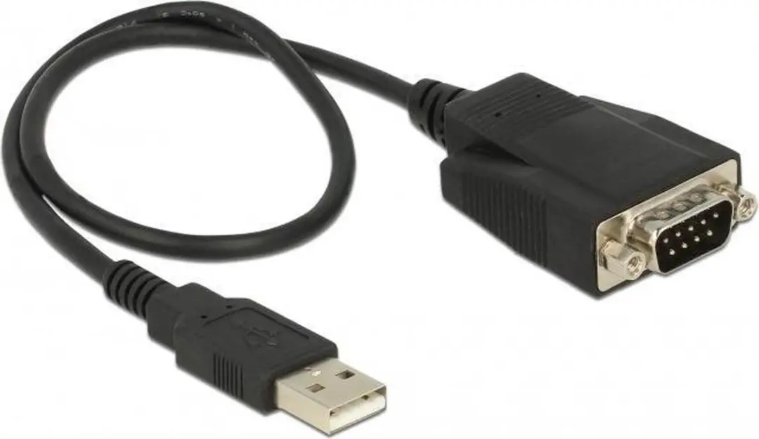 Delock USB-A naar 9-pins SUB-D RS232 Adapter 0,45m - Zwart