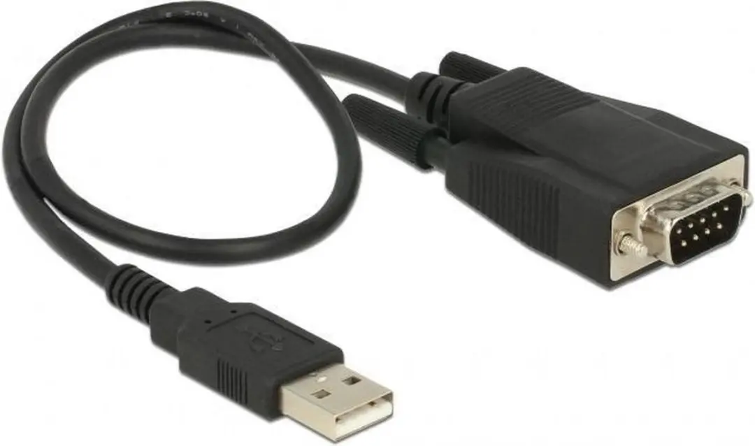 Delock USB-A naar 9-pins SUB-D RS232 Adapter 0,45m - Zwart