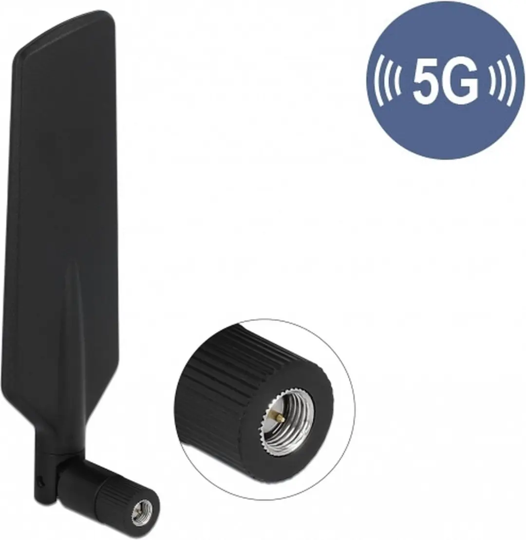 Delock 5G Antenne Omnidirectioneel SMA(m) - 1-3 dBi - Zwart