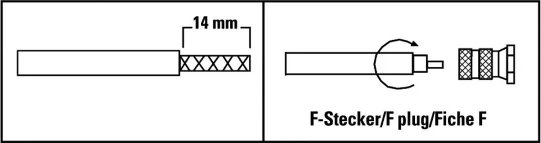 Hama F-stekker 6,8mm - 2 Stuks
