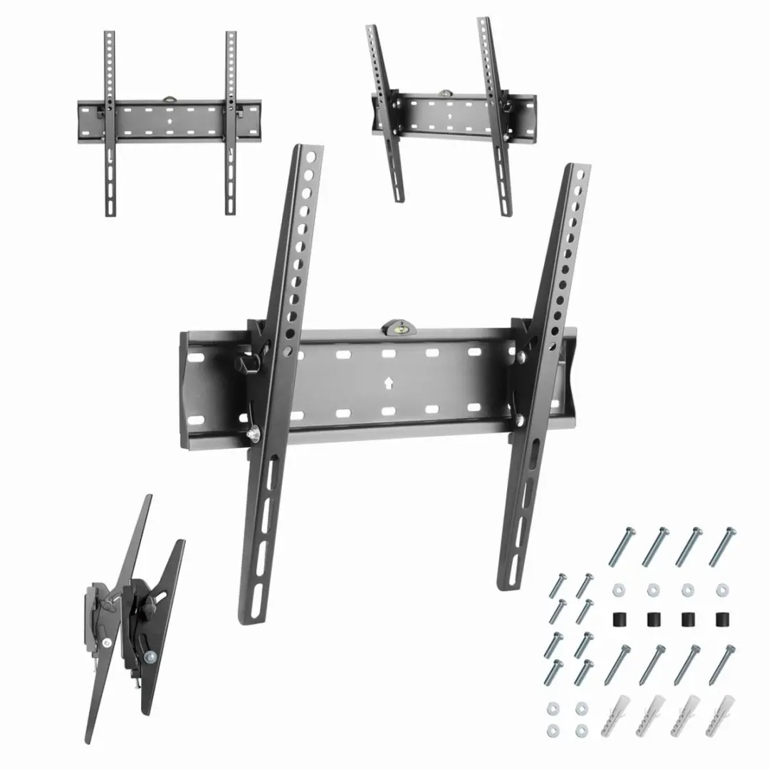 Gembird WM-55T-02 TV-muurbeugel - 55 inch - Kantelbaar - Zwart