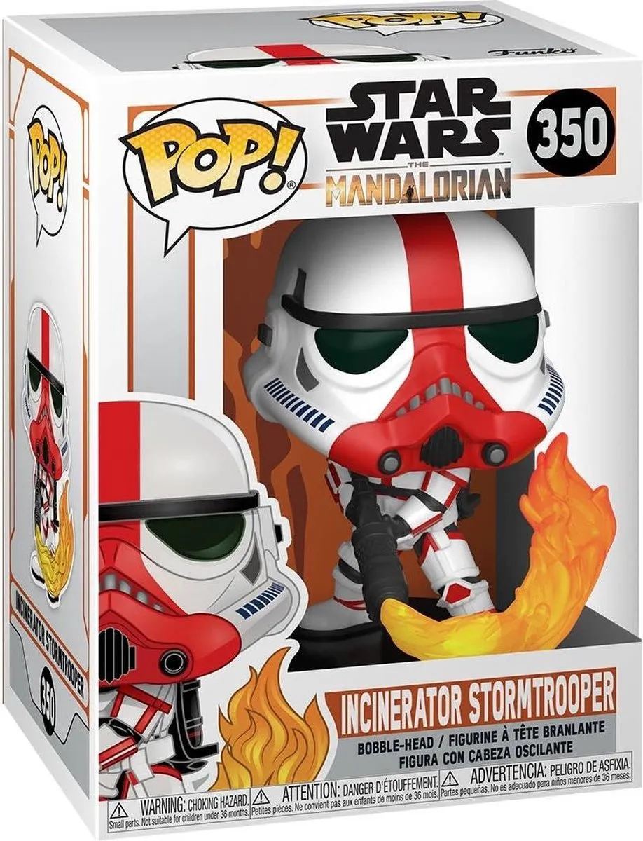 Funko Pop! The Mandalorian Incinerator Stormtrooper FUN45542 - Multicolor