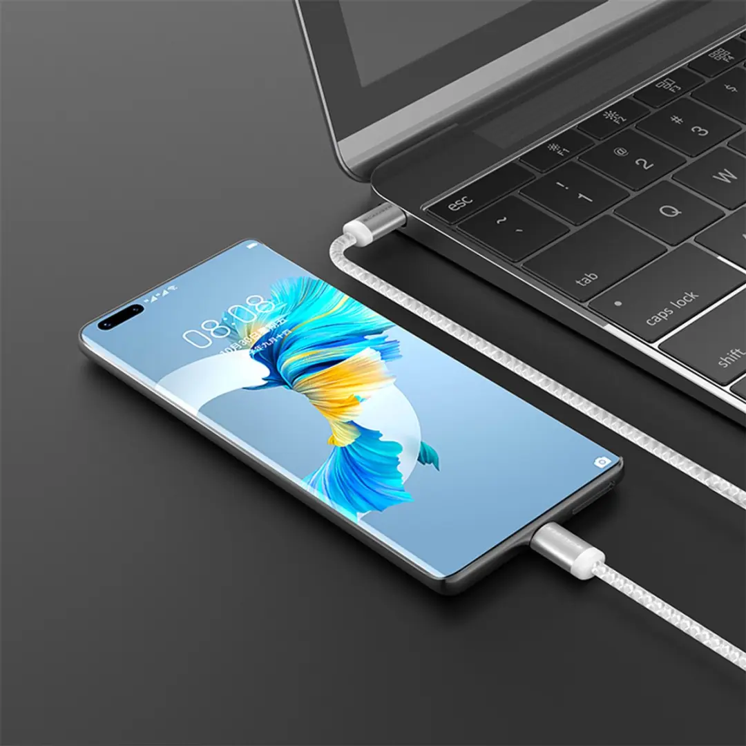 Caliber CL-CL2-2PACK USB-C Kabel - 2 Stuks - Wit/Grijs