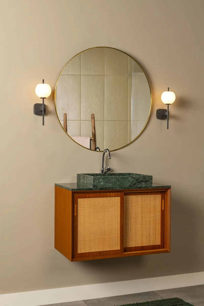 Lucide ELDA Wandlamp Badkamer 1xG9 IP44 - Zwart