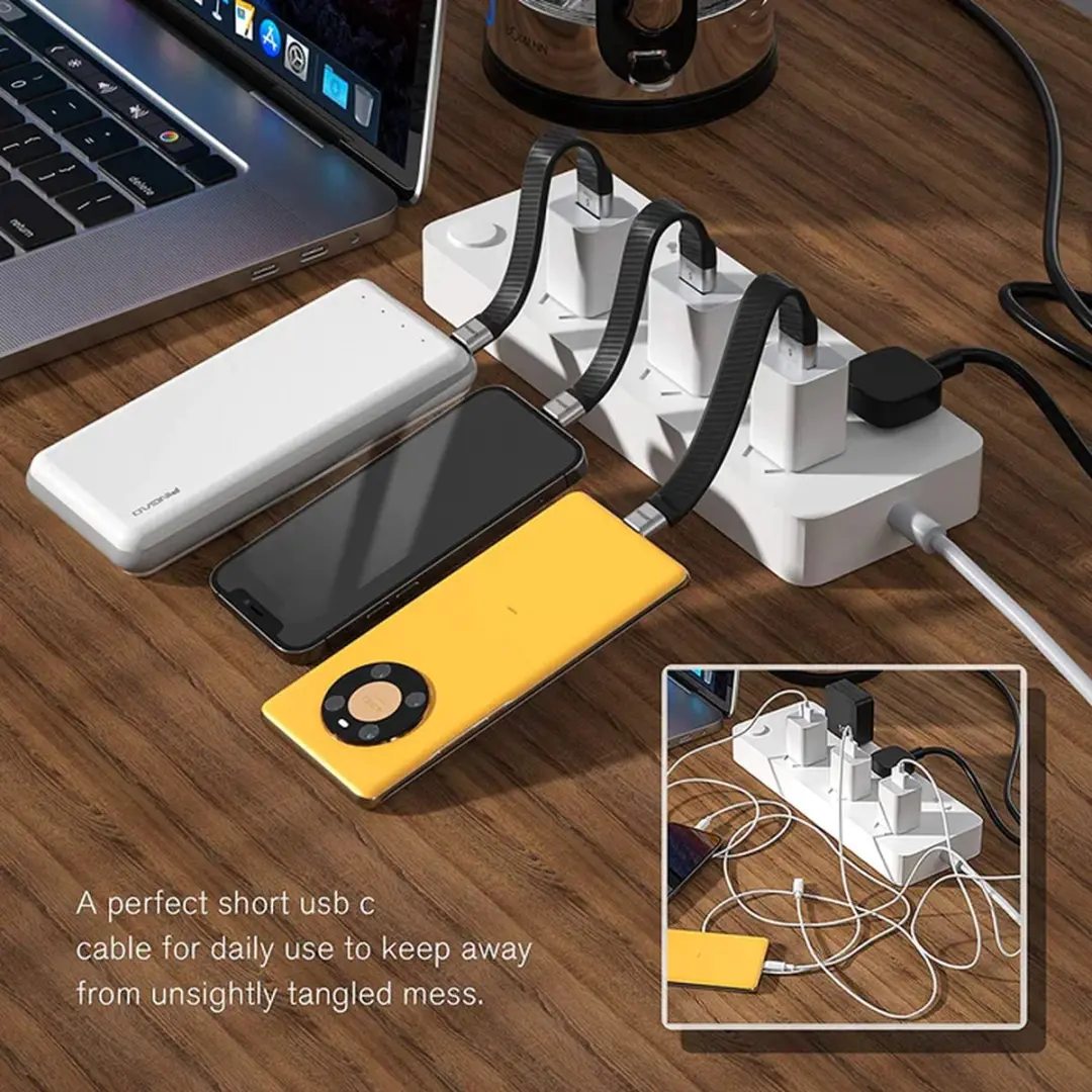NÖRDIC USBC-N1048 USB-C naar USB-A Adapter 5Gb/s - 3A - 15cm Zwart