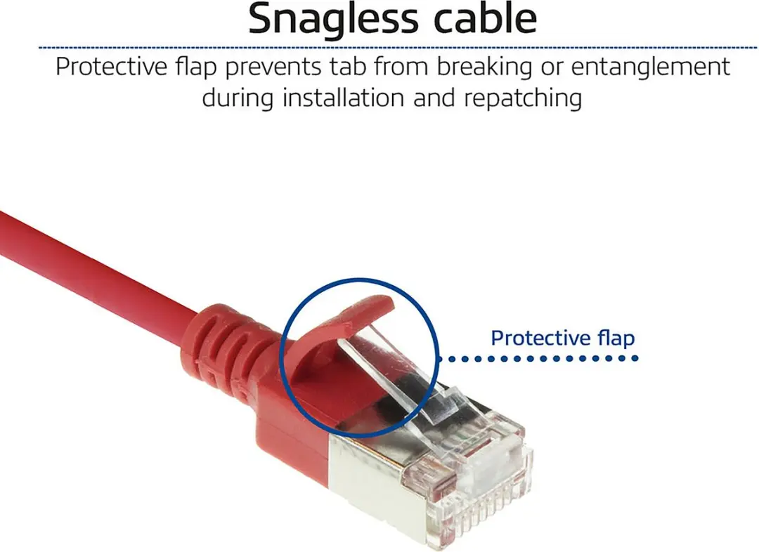 ACT AC7502 Rode LSZH U/FTP CAT6A Patchkabel 2m - Snagless
