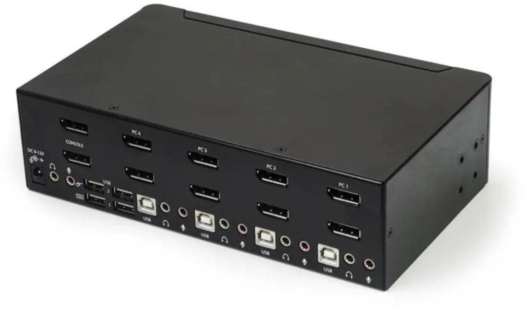 Startech SV431DPDDUA2 4-poorts Dual DisplayPort KVM Switch - 4K 60Hz - Wit