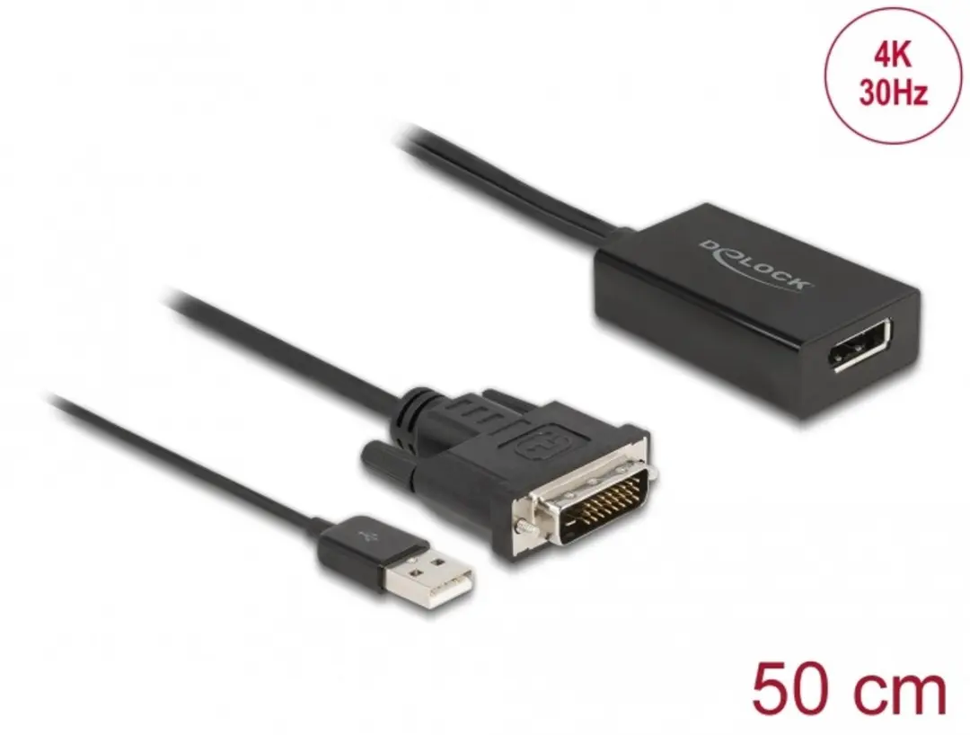 Delock DVI naar DisplayPort Adapter 1.2