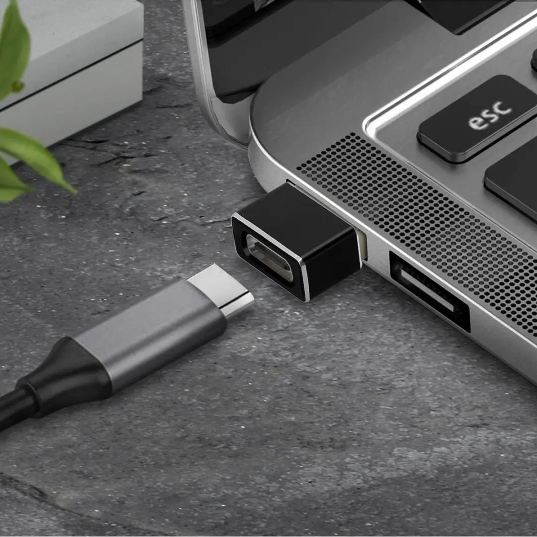 4Smarts USB-A naar USB-C Adapter - 2 Stuks - Zwart
