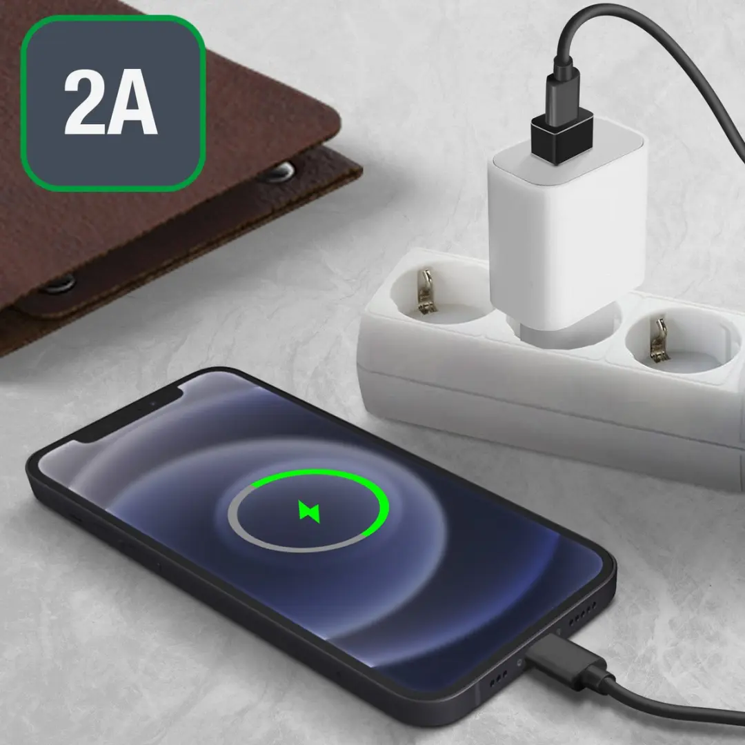4Smarts USB-A naar USB-C Adapter - 2 Stuks - Zwart - afbeelding 6 van 6
