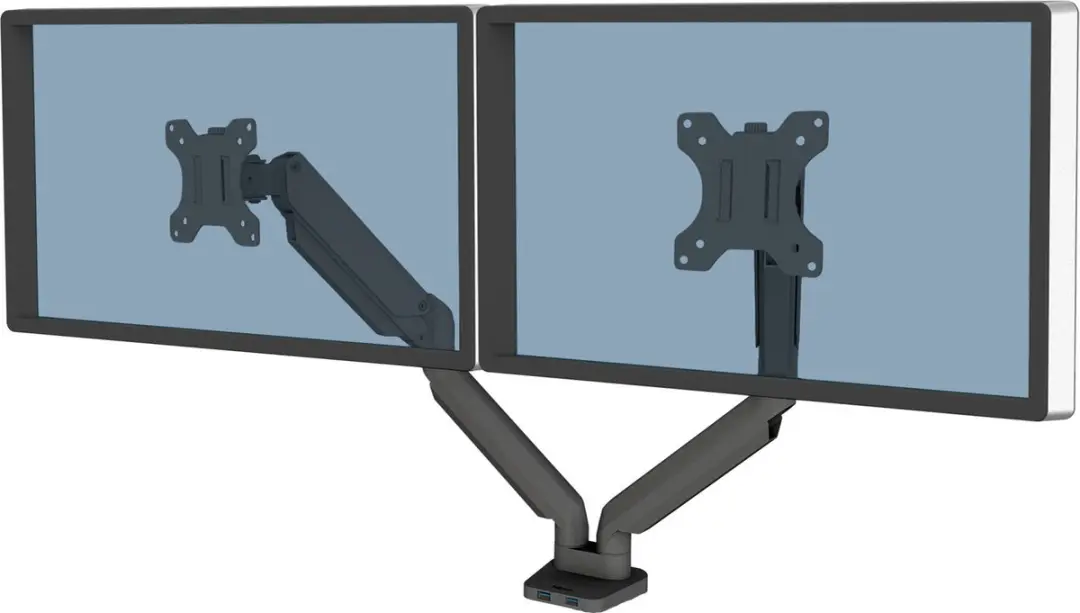 Fellowes Platinum 8042501 Monitorarm - 2 Schermen tot 27" - Gasveer - USB - Zwart