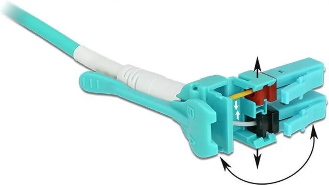 Delock LC Duplex OM3 Uniboot Patchkabel - 1m - Turquoise