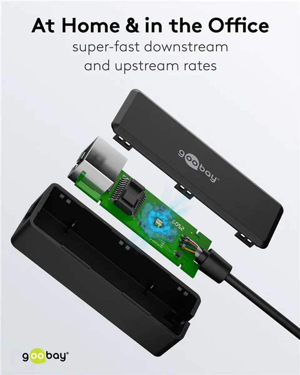 Goobay USB-C naar RJ45 LAN Adapter CAT6 - 0,1m