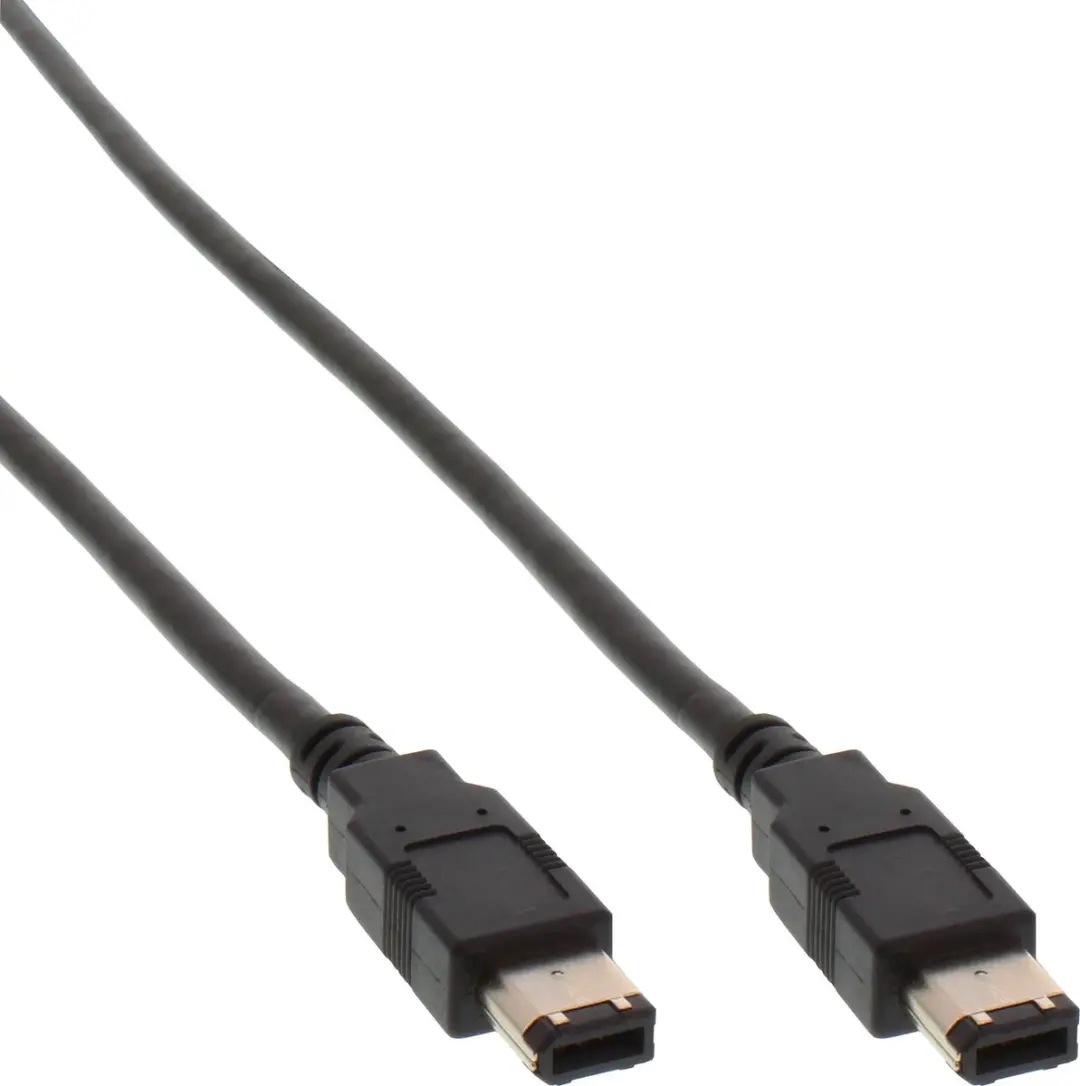 InLine FireWire 400 Kabel 6-pins - 0,5m - Zwart