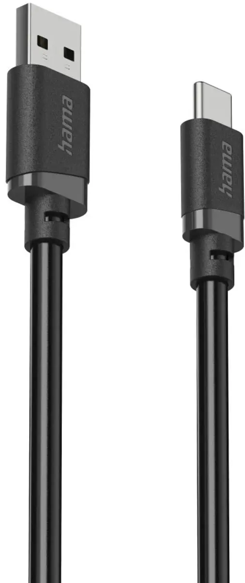 Hama USB 2.0 USB-A naar USB-C Laadkabel 2m - Zwart