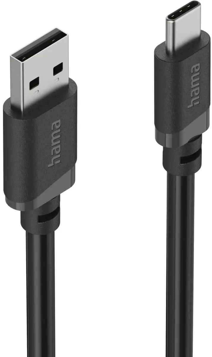 Hama USB 2.0 USB-A naar USB-C Laadkabel 2m - Zwart - afbeelding 6 van 6