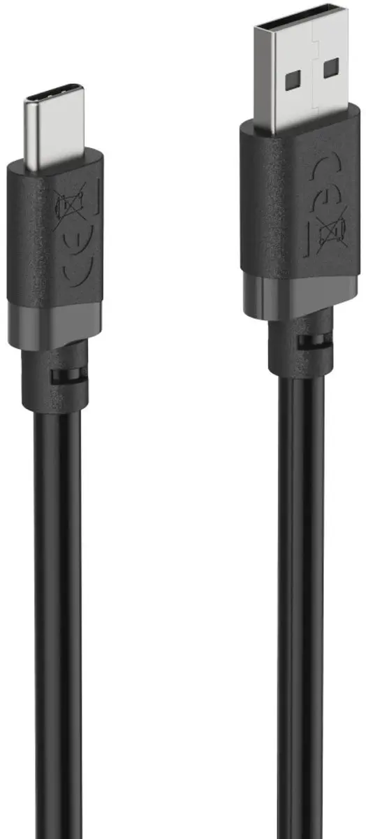 Hama USB 2.0 USB-A naar USB-C Laadkabel 2m - Zwart