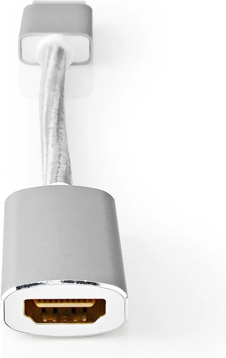 Nedis DisplayPort naar HDMI Kabel 4K@60Hz - 0,2m - Verguld - Zilver