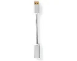 Nedis DisplayPort naar HDMI Kabel 4K@60Hz - 0,2m - Verguld - Zilver