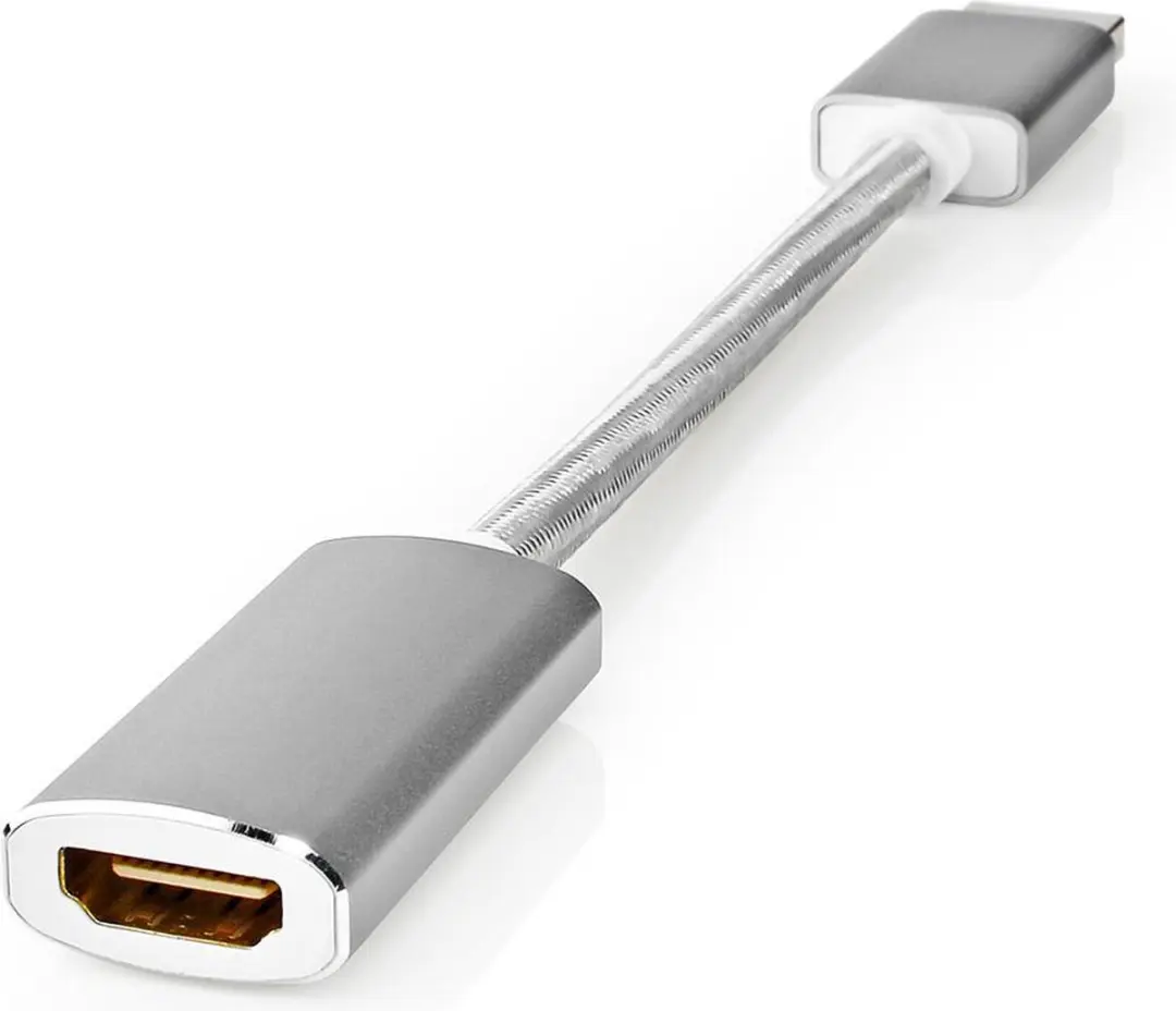 Nedis DisplayPort naar HDMI Kabel 4K@60Hz - 0,2m - Verguld - Zilver - afbeelding 6 van 6