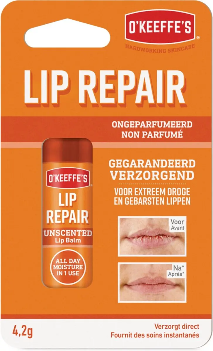 O'Keeffe's Lip Repair Unscented - 6 Stuks