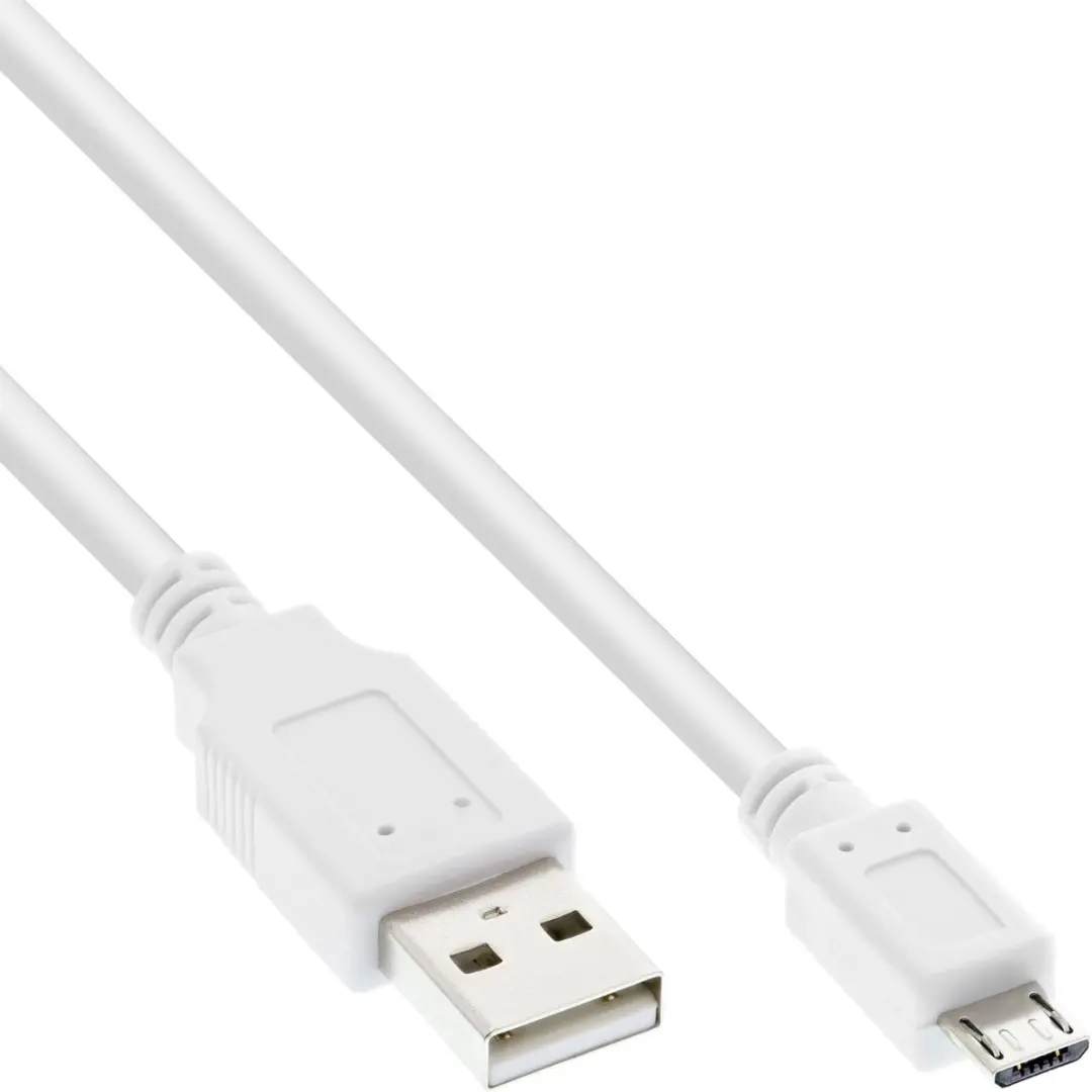 InLine USB 2.0 A-microB Kabel 2m - Wit
