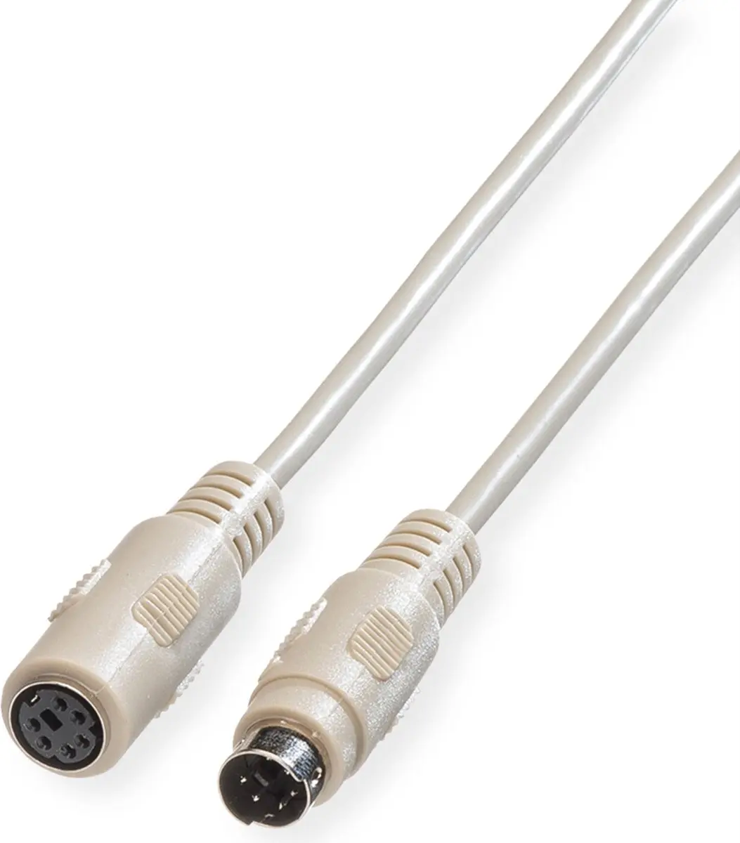 Roline PS/2 Kabel M/F 3m - Grijs