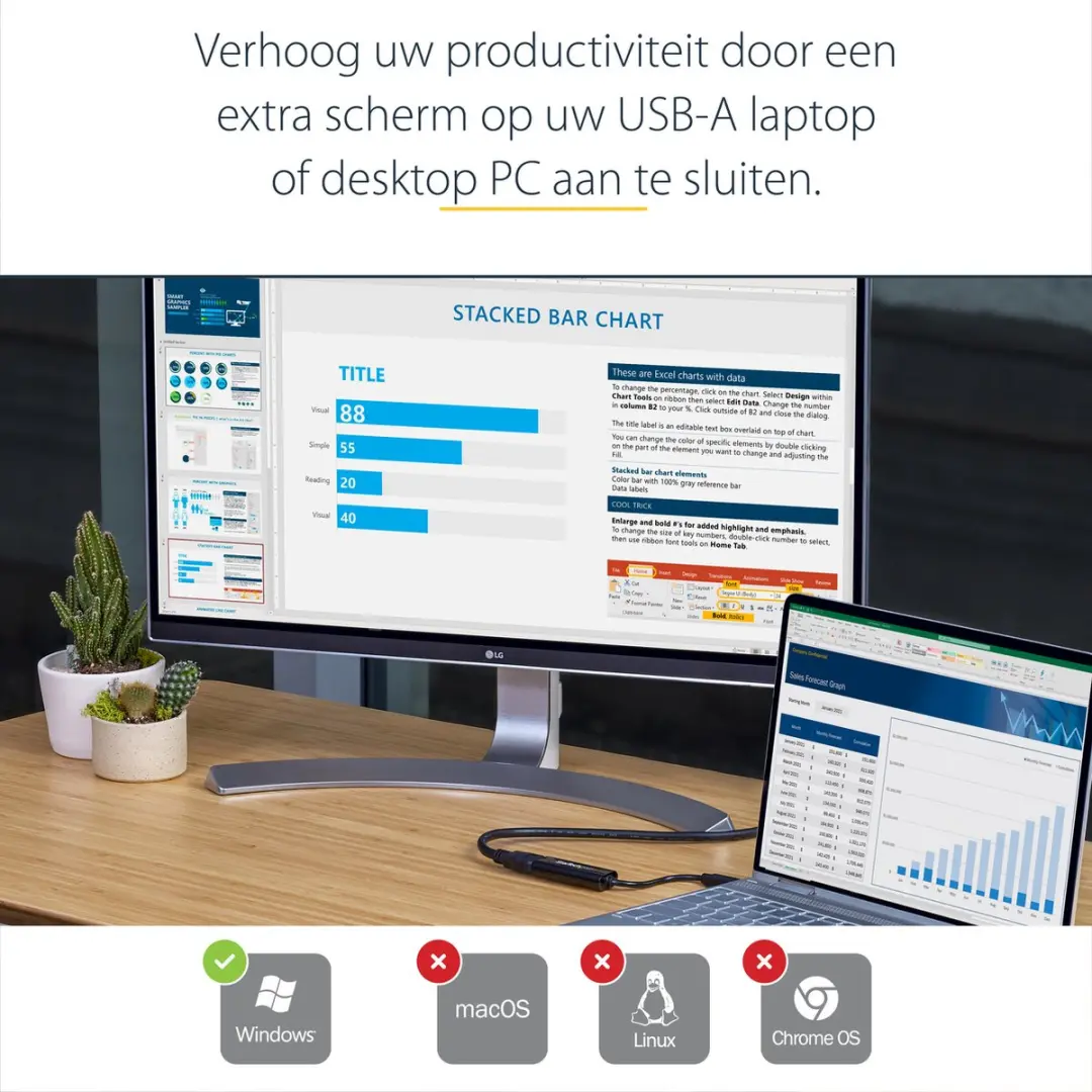 Startech USB32HDES USB 3.0 naar HDMI Adapter - Zwart