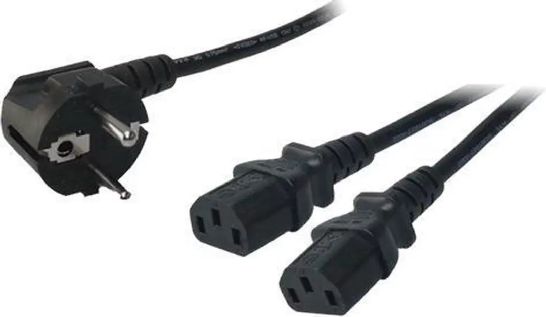 Logilink CP101 Schuko-C13 naar 2x IEC C13 Kabel