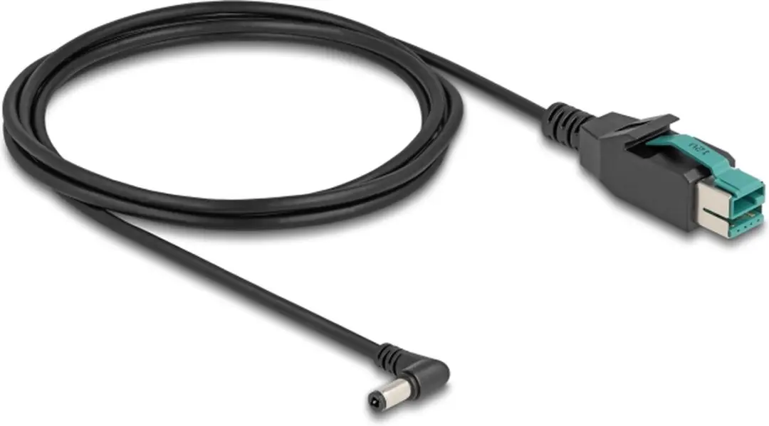 Delock PoweredUSB Kabel 12V DC 5.5x2.5mm - 2m - Zwart