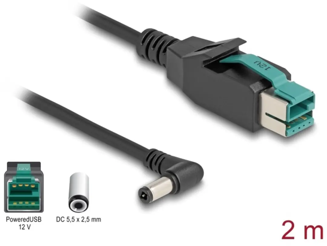 Delock PoweredUSB Kabel 12V DC 5.5x2.5mm