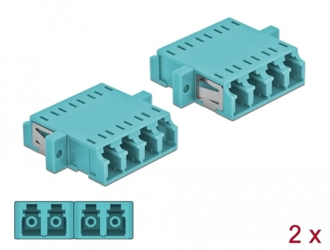 Delock LC Quad Female naar LC Quad Female Multimode Kabelkoppeling