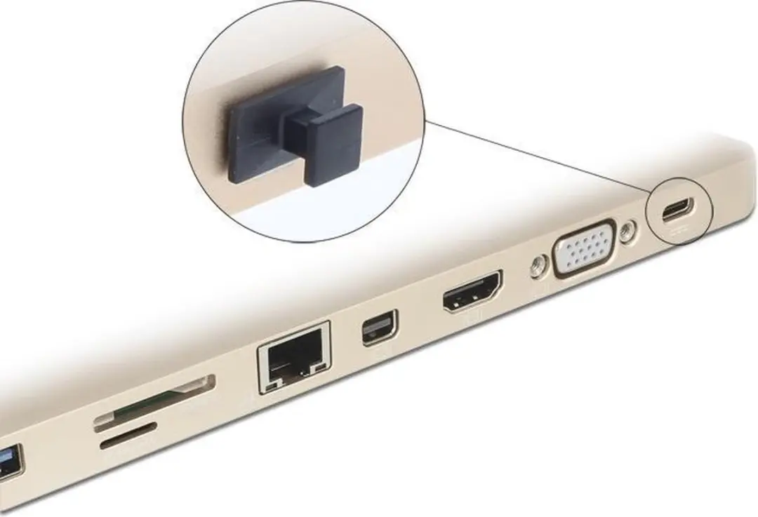 Delock USB-C Afsluitcover 10 Stuks - Zwart
