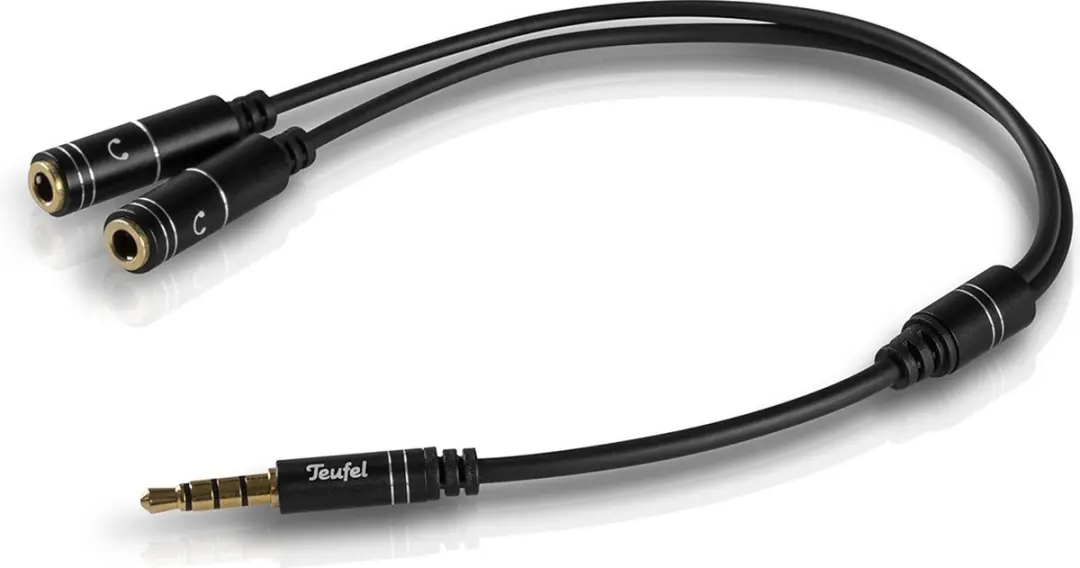 Teufel Y-Splitter voor Koptelefoonkabel
