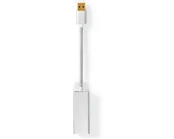 Nedis USB 3.2 Gen 1 Netwerkadapter 1 Gbps - RJ45 - 20cm - Zilver