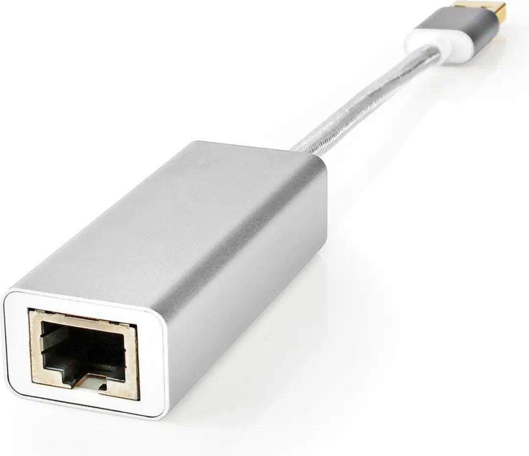 Nedis USB 3.2 Gen 1 Netwerkadapter 1 Gbps - RJ45 - 20cm - Zilver