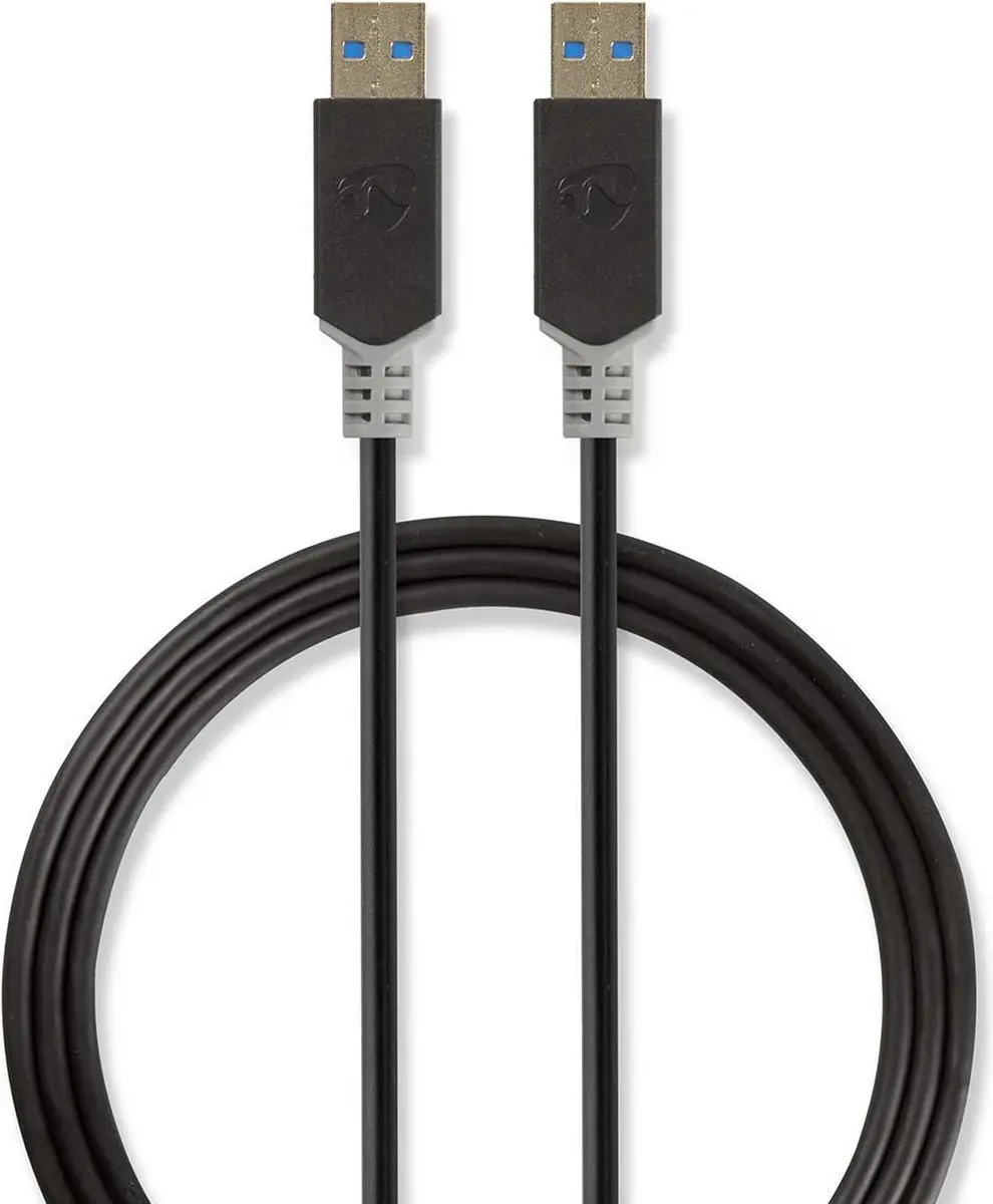 Nedis USB 3.2 Gen 1 A-A Kabel 5Gbps 2m - Verguld - Antraciet - afbeelding 6 van 6