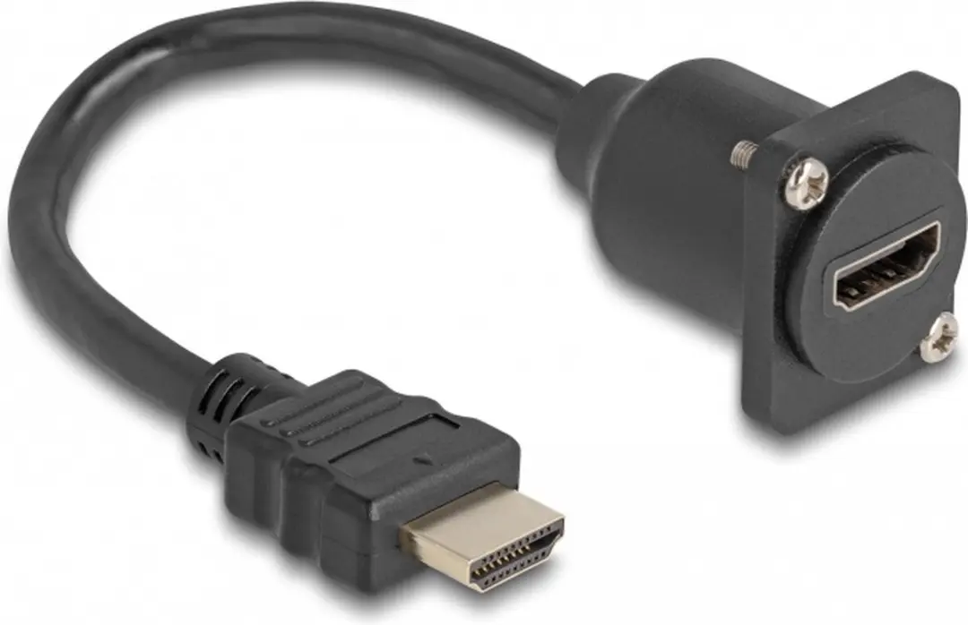Delock HDMI2.0 D-Type Module 4K60Hz HDR - 0,20m - Zwart