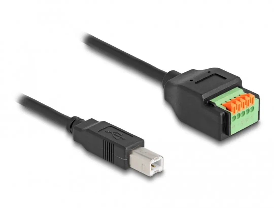 Delock USB 2.0 Type-B naar Terminal Block Adapter 15cm