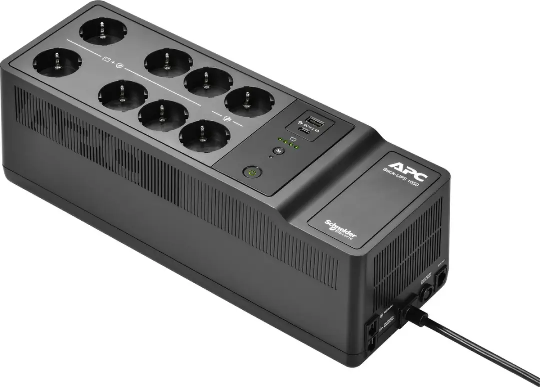 APC Back-UPS BE1050G2-GR Noodstroomvoeding 1050VA - 8 Stopcontacten - Zwart