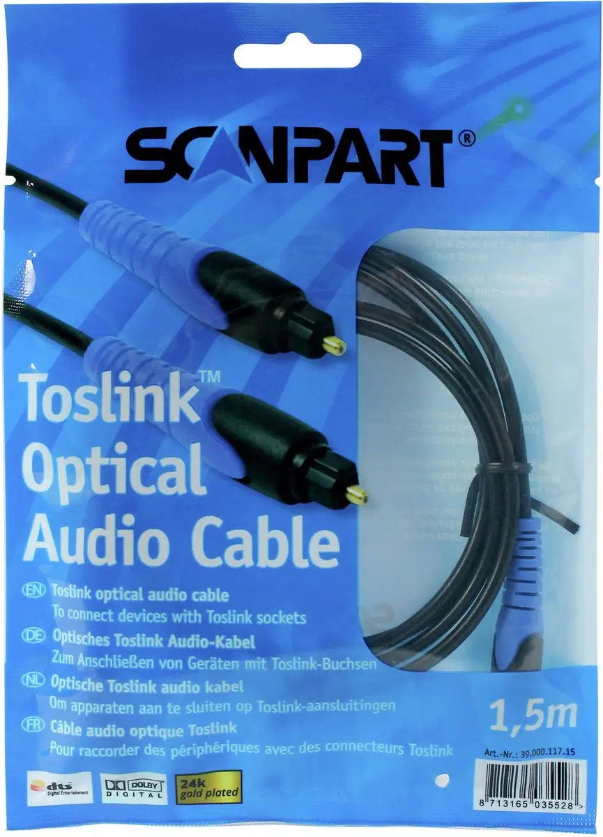 Scanpart Toslink Kabel 1.5m
