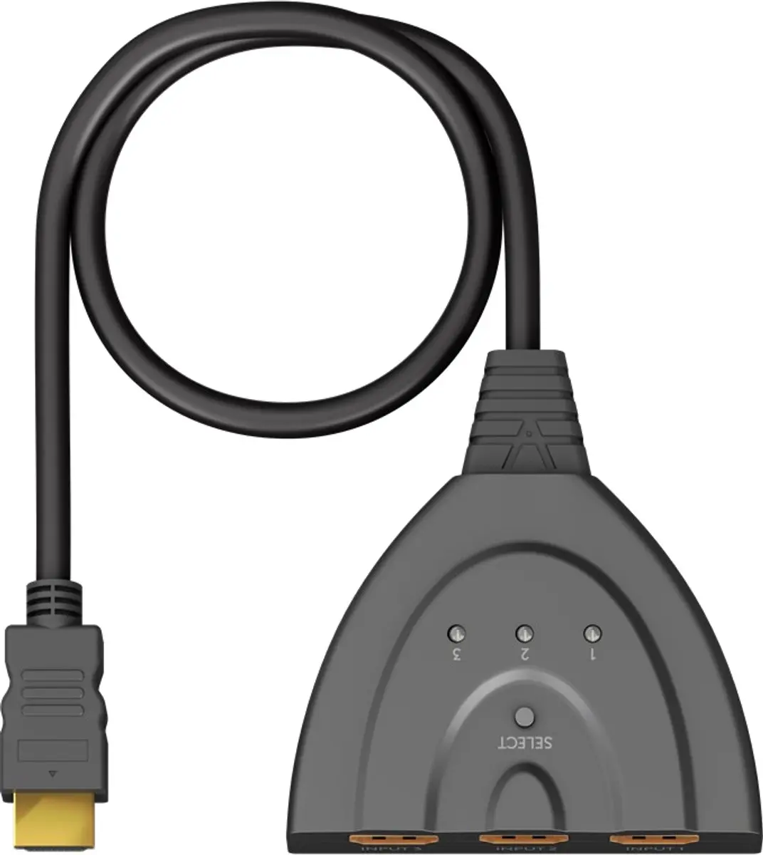 Goobay HDMI Schakelaar 3 naar 1 58487 - 4K 30Hz - Zwart