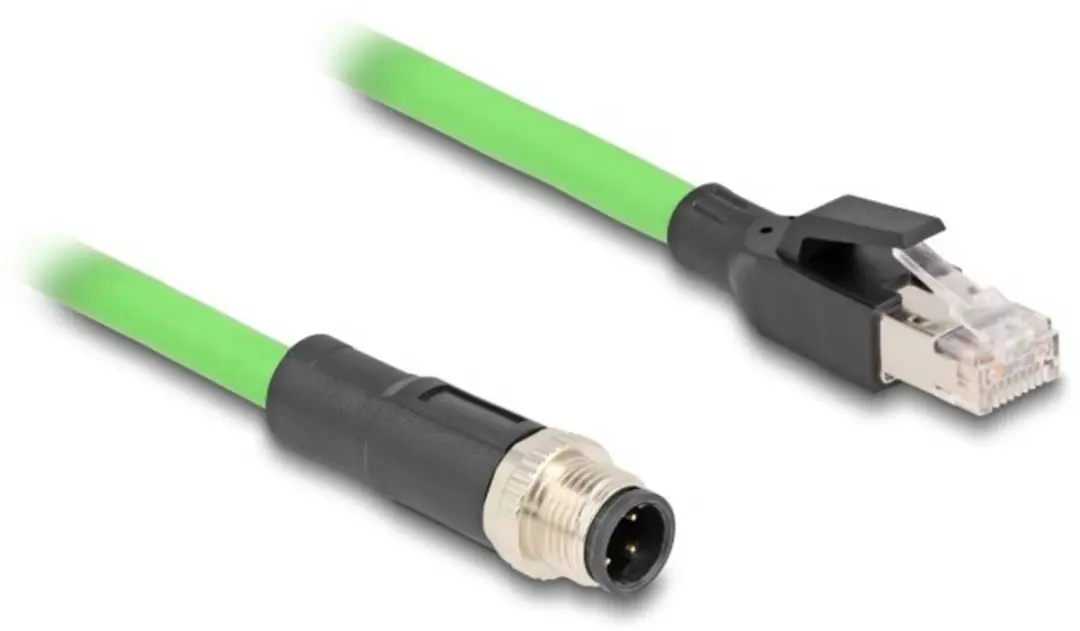 Delock 80429 RJ45/M12 Netwerkkabel 5m - Groen