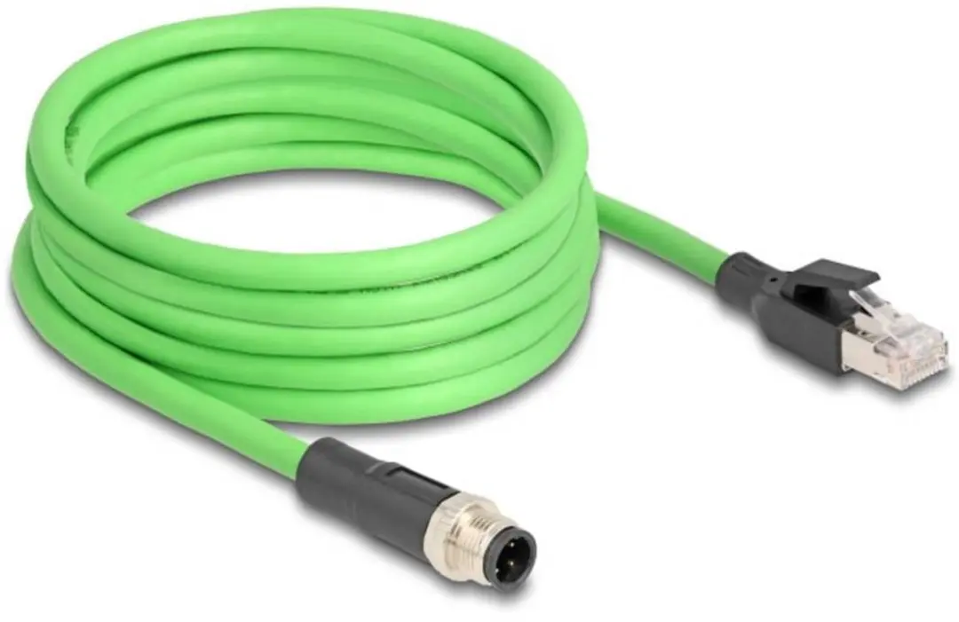 Delock 80429 RJ45/M12 Netwerkkabel 5m - Groen