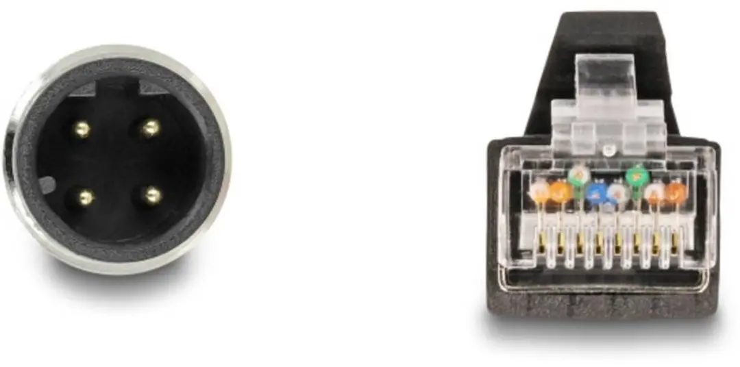 Delock 80429 RJ45/M12 Netwerkkabel 5m - Groen