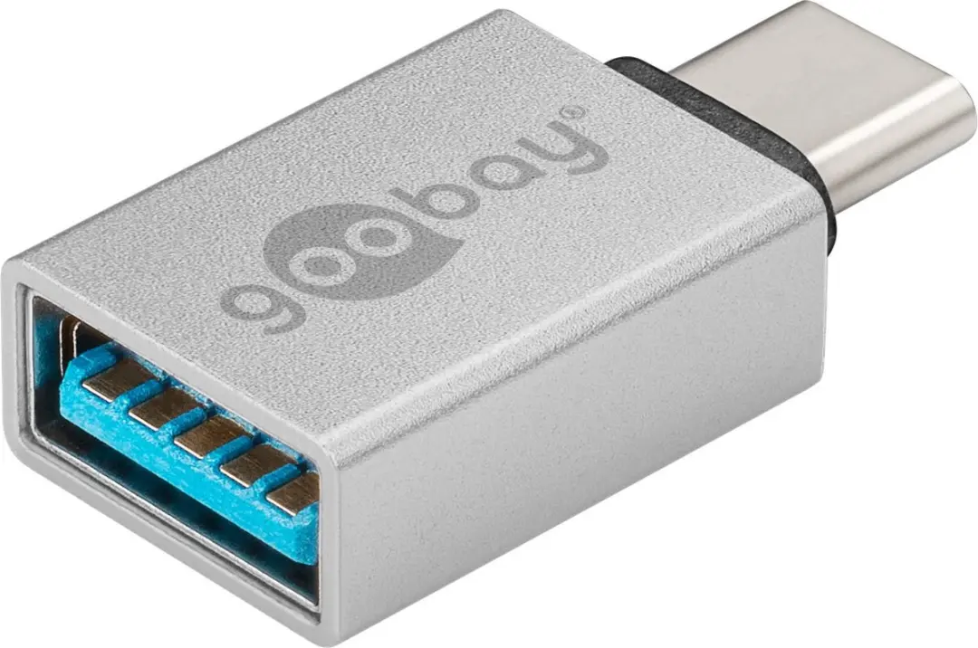 Goobay USB-C naar USB-A OTG Adapter USB3.0 - Zilver
