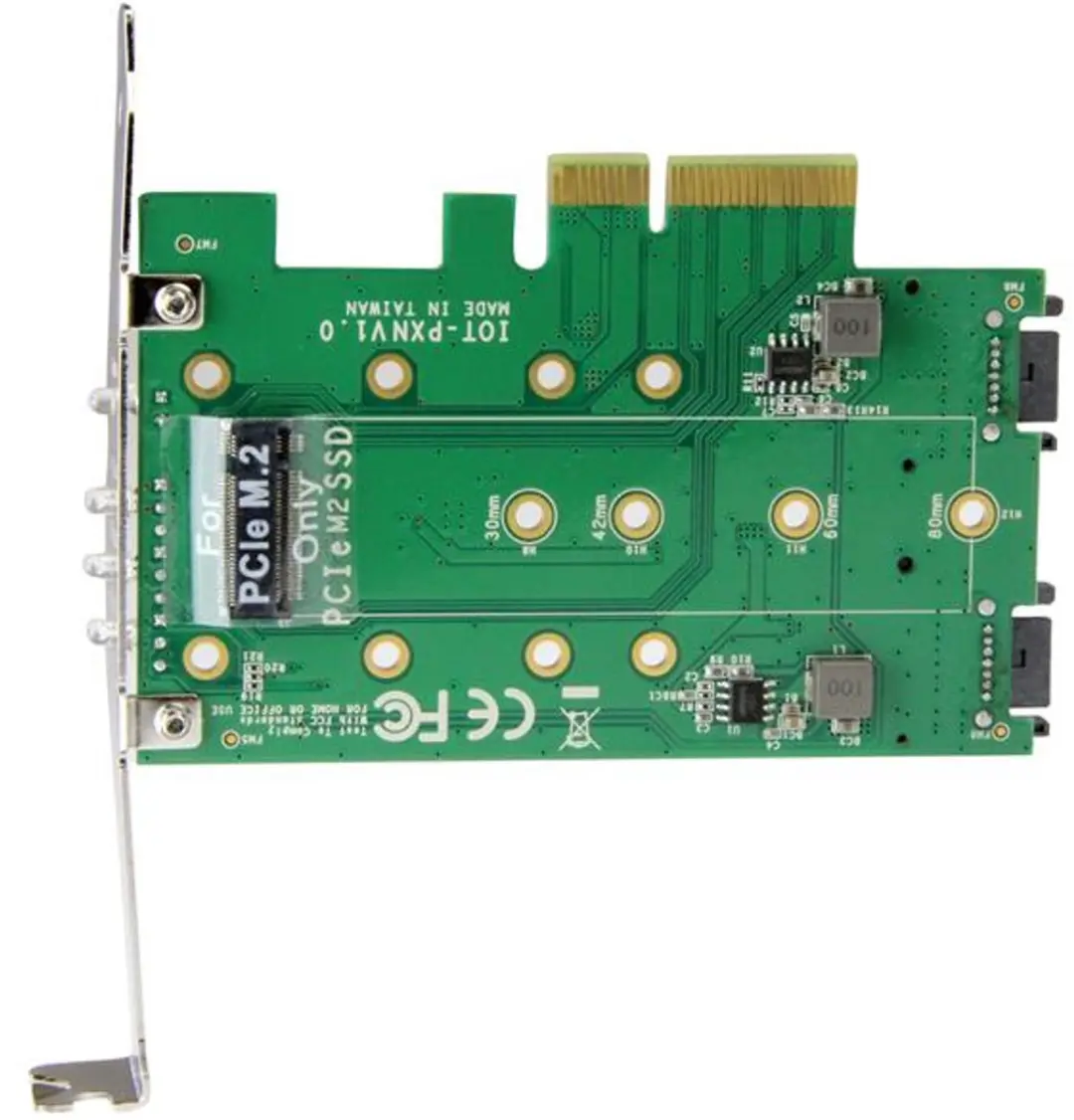 Startech PEXM2SAT32N1 PCIe 3.0 M.2 SSD-kaart - Groen