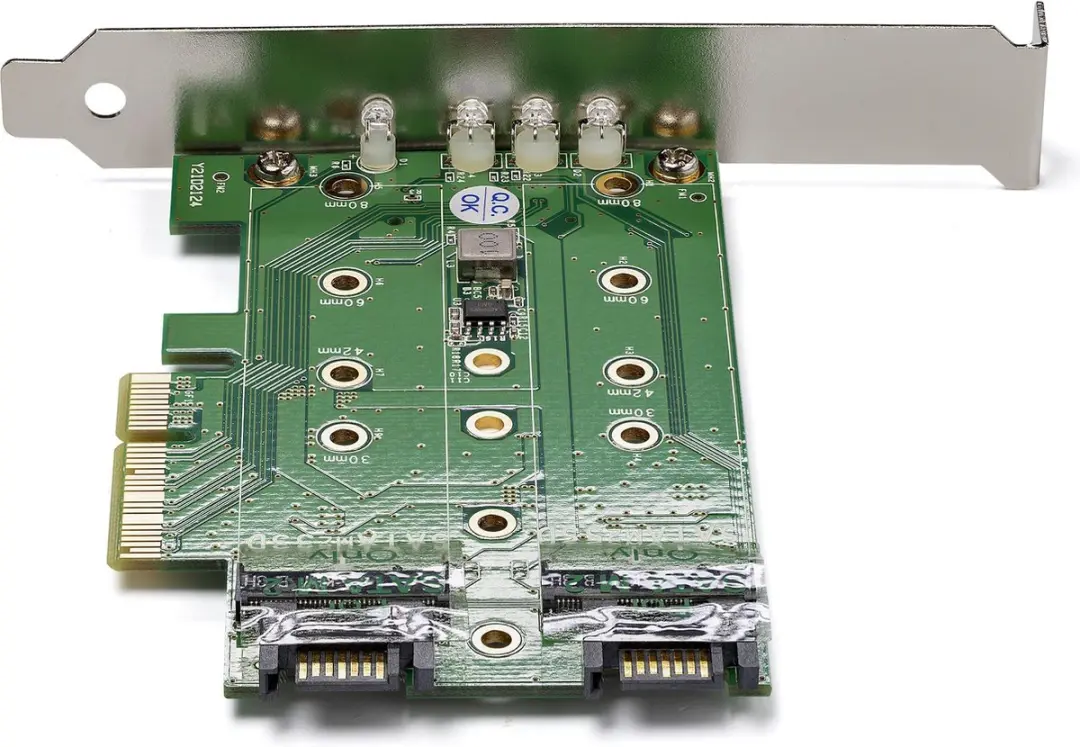Startech PEXM2SAT32N1 PCIe 3.0 M.2 SSD-kaart - Groen